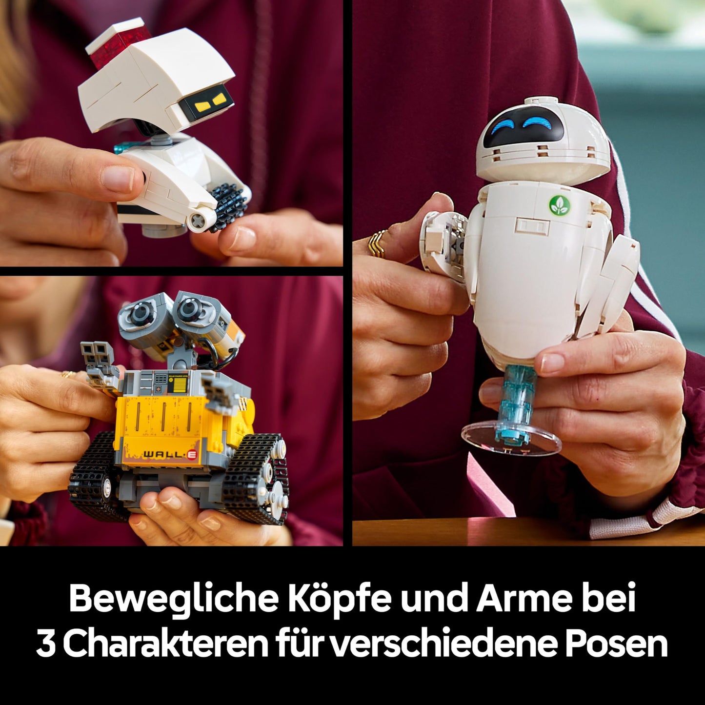 LEGO 43279 Disney and Pixar Set de construcție cu roboți WALL-E și EVE 811 piese de la 18 ani
