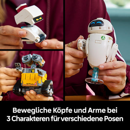 LEGO 43279 Disney and Pixar Set de construcție cu roboți WALL-E și EVE 811 piese de la 18 ani