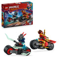 LEGO NINJAGO Kais Motorradrennen Set de joacă cu 2 motociclete ninja și 2 minifigurine 6+ ani