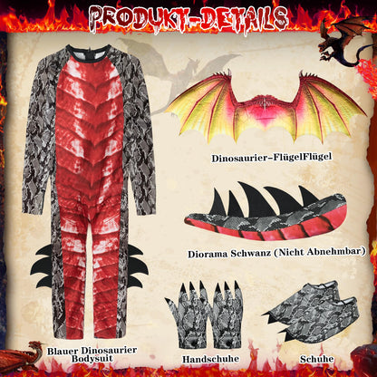 Ulikey Costum Dragon Copii cu Aripi și Mască