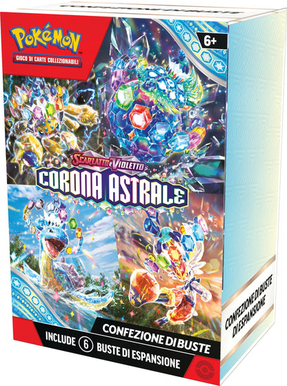 Pachet de expansiune Pokémon TCG: Scarlet și Violet - Astral Crown (Șase pachete de expansiune) EXCLUSIV AMAZON