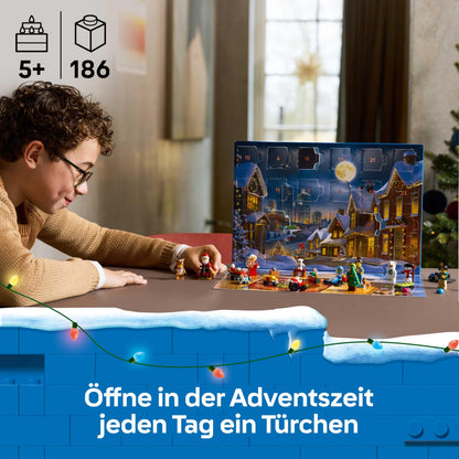 LEGO 60475 City Calendar Advent 2025, 24 surprize, 5+ ani