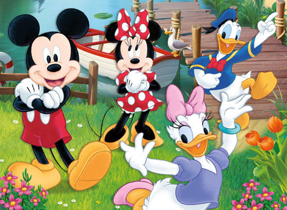 Lisciani Mickey MaxiPlus Puzzle dublu față 24 piese pentru copii de la 3 ani