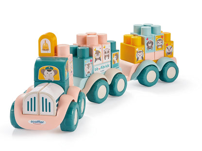 Jucărie Ecoiffier - 7918 - Tren cu animale - BB Abrick - Joc educativ - De la 12 luni - Origine Franța garantată