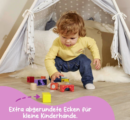 Eichhorn Cuburi muzicale din lemn, 12 buc, 1+ an
