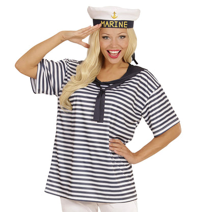 WIDMANN MILANO Costume de Petrecere - Set de Îmbrăcăminte Marină, Cămașă și Pălărie, Matrozi, Căpitani, Carnaval, Petrecere Tematică