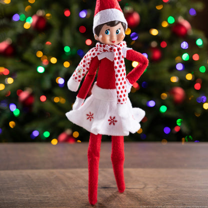 The Elf on the Shelf Set imbracaminte: fusta si esarfa