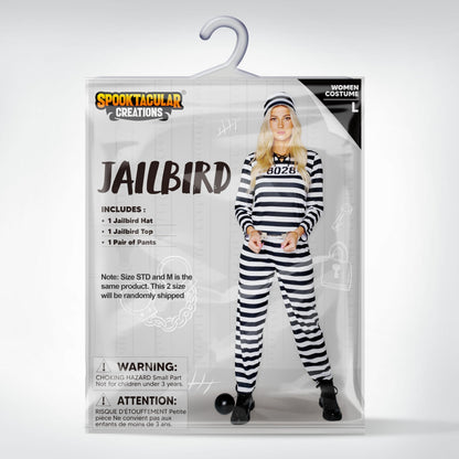 Spooktacular Costum prizonier Jailbird, Halloween