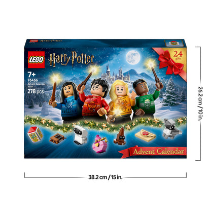 LEGO Harry Potter Adventskalender 2025 Set de construcție cu 278 piese și 8 minifigurine în pulovere festive pentru copii de la 7 ani