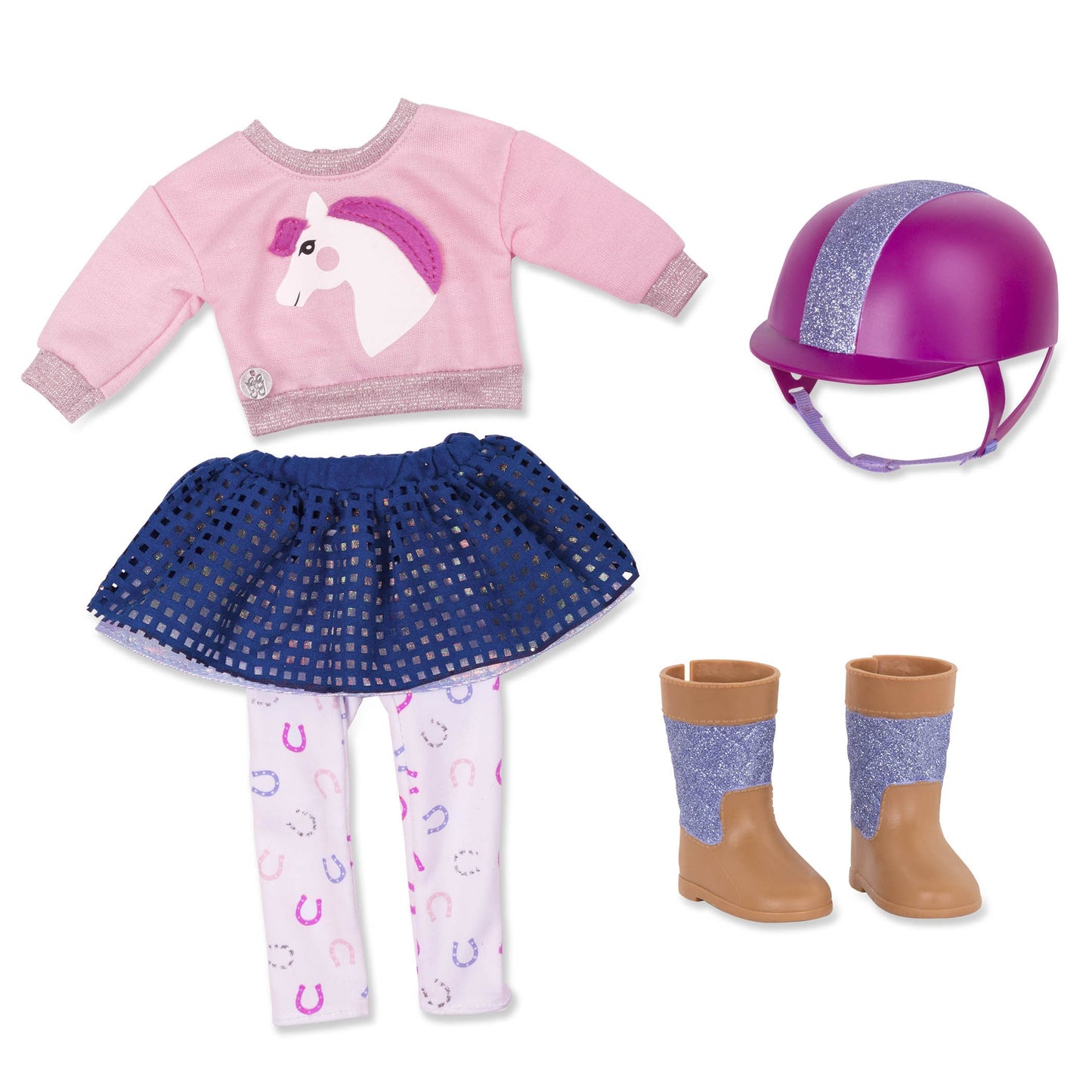 Glitter Girls Costum echitatie Deluxe papusi 36 cm, 3+ ani