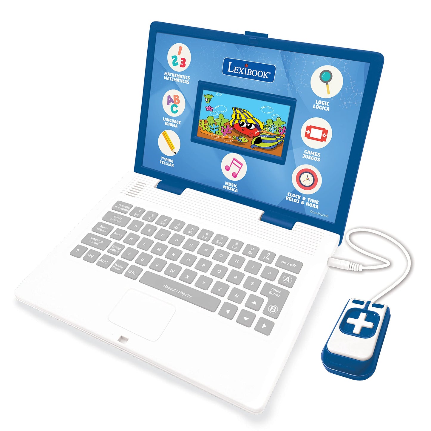 Lexibook Calculator bilingv Spaniola/Engleza, 130 activitati