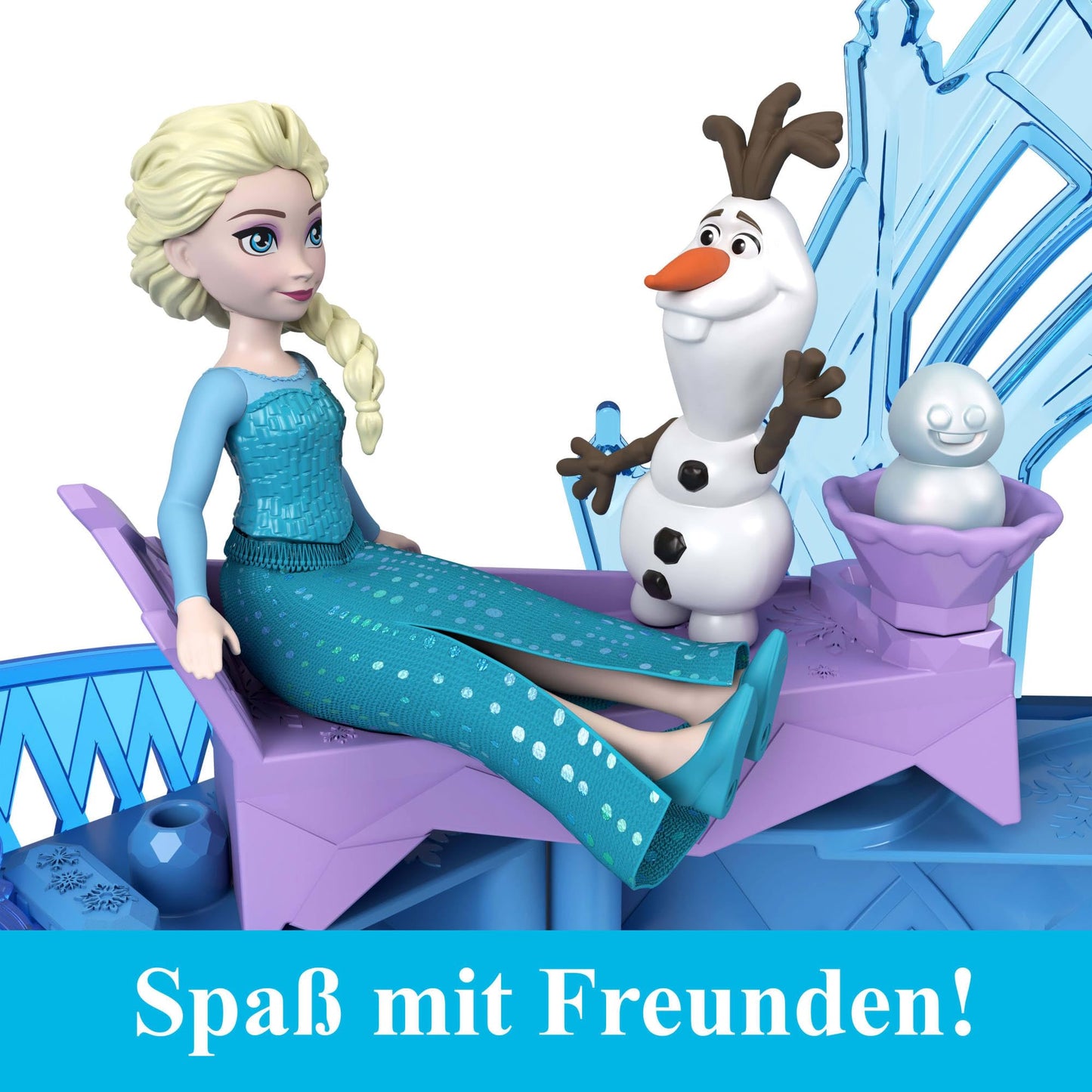 Mattel JDP63 Castelul Elsa Disney Frozen, casă păpuși