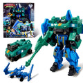 QUANTUM HEROES DINOSTER Stego Blast Wing Robot Transformabil 2 în 1 Jucărie Robotică pentru Copii 5+ ani (gri)