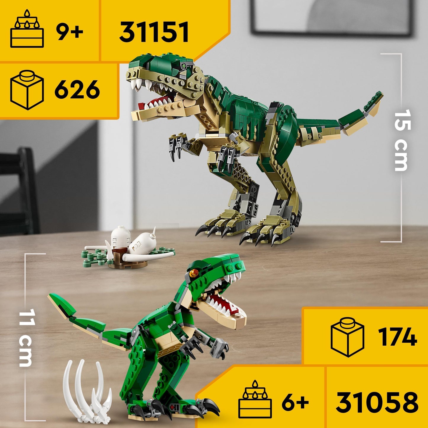 LEGO Creator 31058 Dinozauri 3in1, 7+ ani