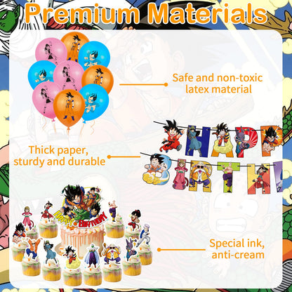 yumcute Set Decorațiuni Petrecere Anime, 44 piese