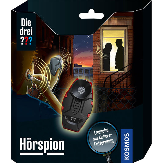 Detectivii - Set de spionaj audio KOSMOS 632496, Jucărie Detective Gadget, Echipament de agenți pentru copii de la 8 ani, Jucărie Trei Întrebări, Echipament de detectiv, Set de detectiv
