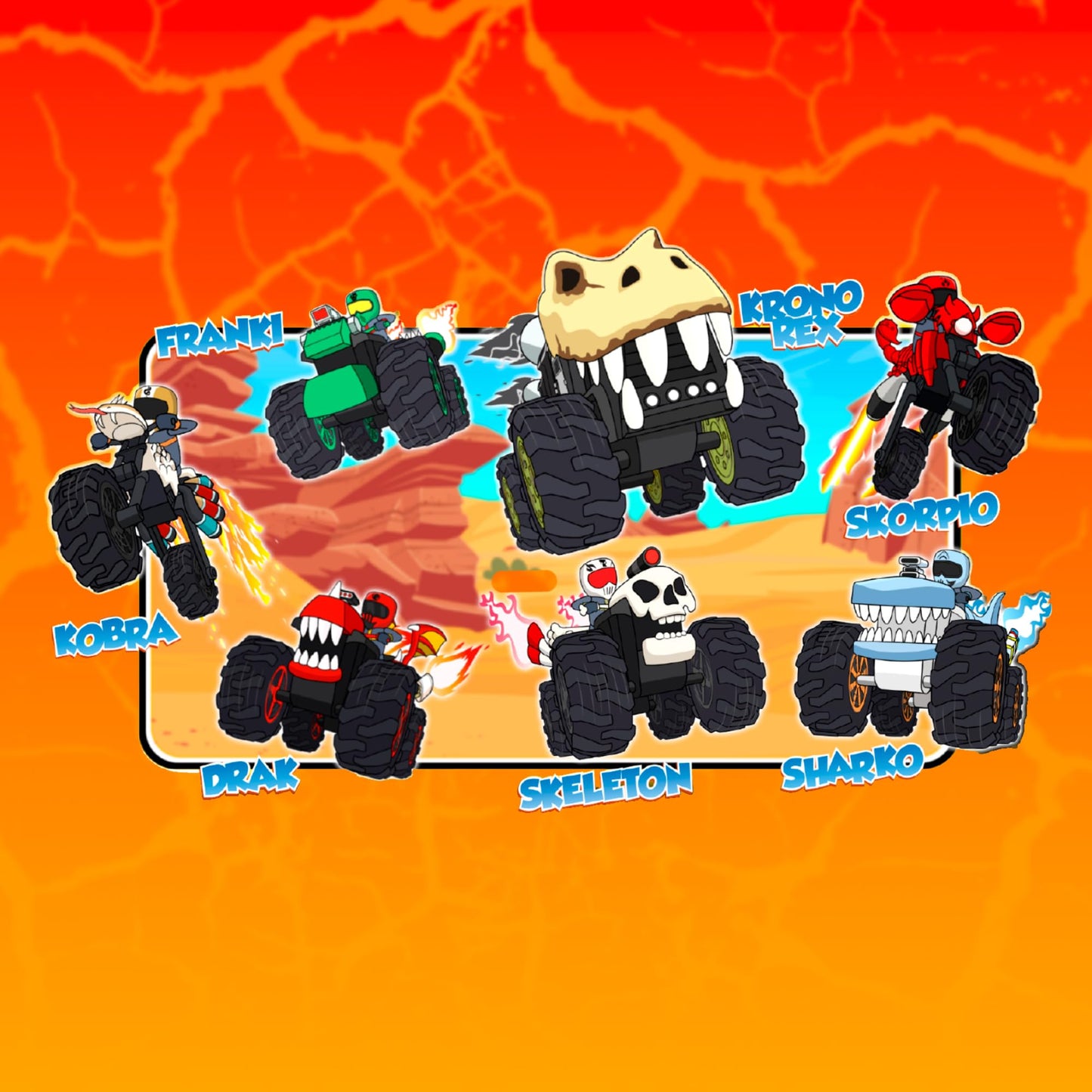 Swap Riders - Camion KRONO REX, Monster Truck, vehicul de curse, tematică dinosaur T-Rex, 1 figură exclusivă Rider, fichițe interschimbabile, pentru băieți și fete + 4 ani, Famosa (WAP00000)