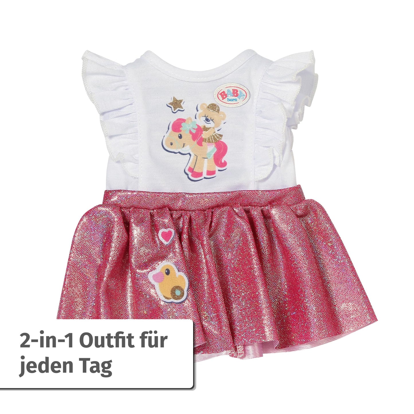 BABY Born Lieblingsoutfit Set de îmbrăcăminte 2 în 1 cu tricou și colanți pentru păpuși de 36 cm