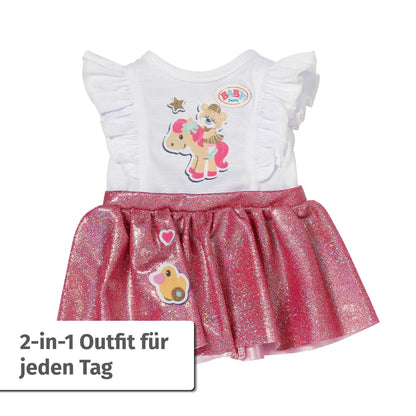 BABY Born Lieblingsoutfit Set de îmbrăcăminte 2 în 1 cu tricou și colanți pentru păpuși de 36 cm