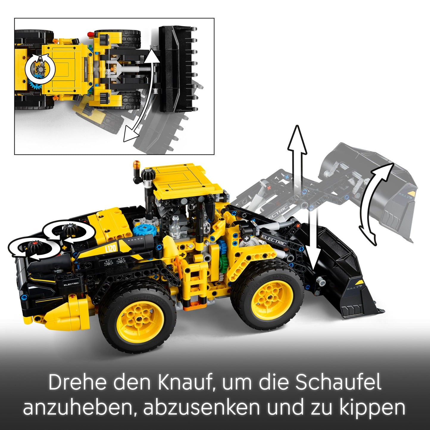 LEGO Technic 42209 Volvo L120 Încărcător Electric, 9+ ani