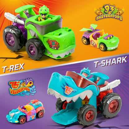 T-Racers Mega Wheel T-Shark Set de joaca cu masinuta