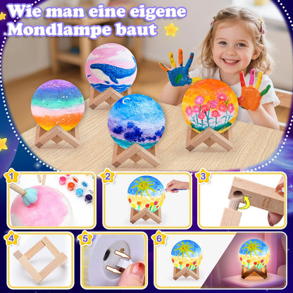 Celecstan Set bricolaj Lampă Lună DIY, 5+ ani
