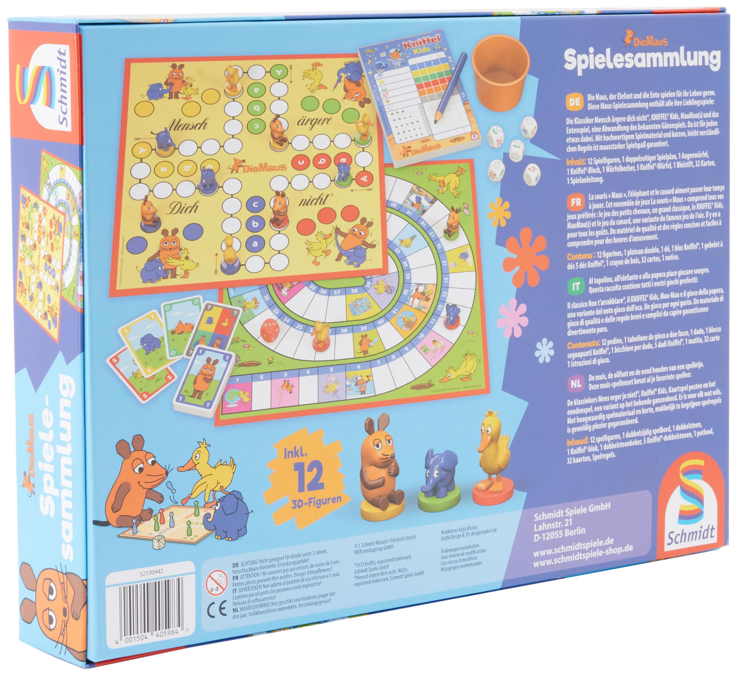 Schmidt Spiele 40598 Set de jocuri cu șoareci, colecție colorată, de la 4 ani