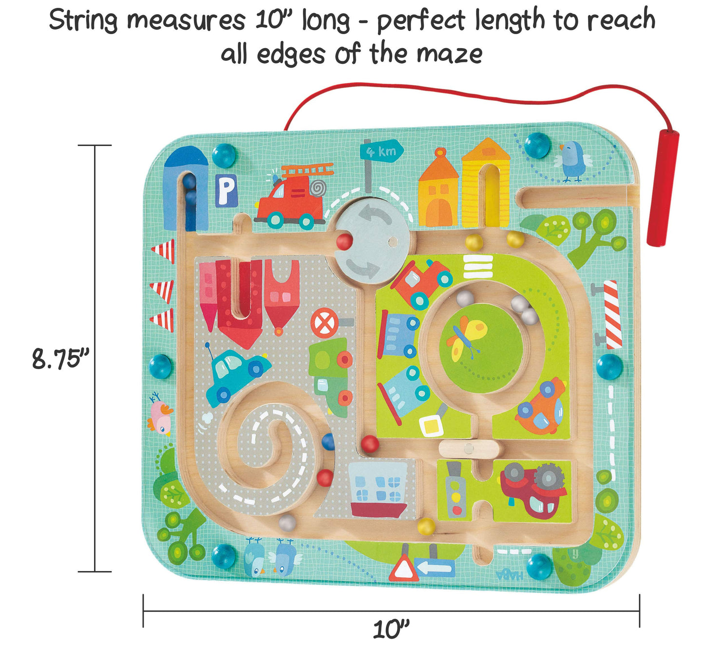 HABA Joc magnetic Labirint urban din lemn, 2+ ani