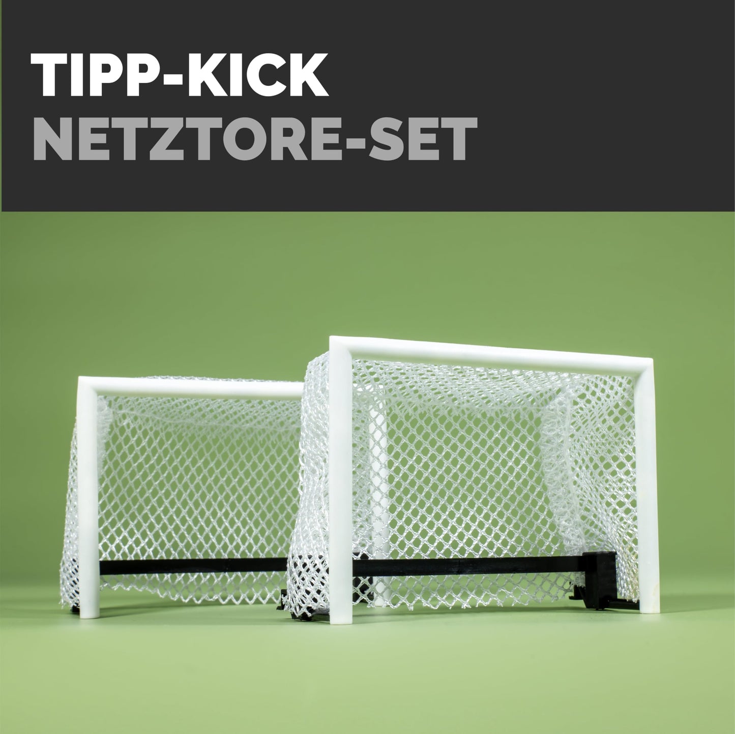 TIPP-KICK Set porți cu plasă, 2 piese, accesorii joc fotbal de masă