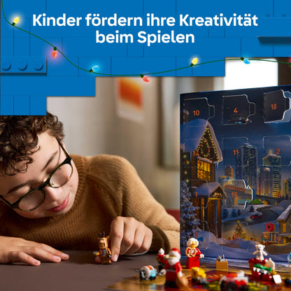 LEGO 60475 City Calendar Advent 2025, 24 surprize, 5+ ani