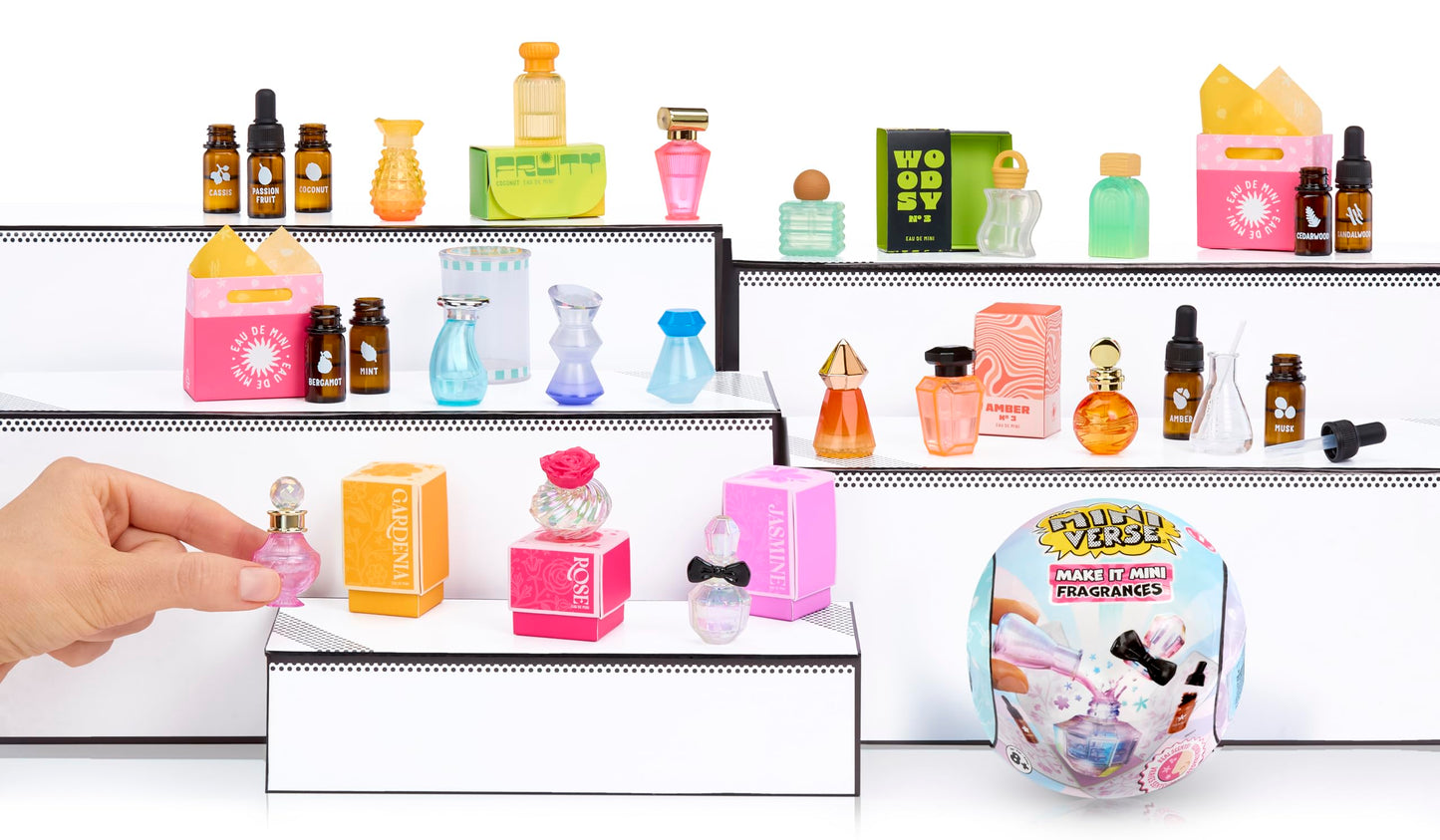 MGA's Miniverse Make It Mini Set de parfumuri mini colecționabile cu surpriză, cosmetice autentice DIY pentru colecționari de la 8 ani