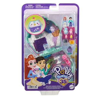 Polly Pocket Cutie Pinguin Iarnă Set Joacă, 4+ ani