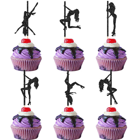 SYKYCTYC 30 Topper Cupcake Pole Dance cu Sclipici