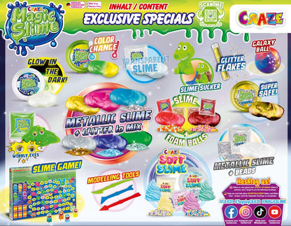 CRAZE MAGIE SLIME CALENDAR DE ADVENT pentru copii - Calendar de Crăciun cu slime pentru fete și băieți, calendar de jucării cu slime pentru copii