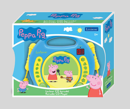 Peppa Pig - CD player Lexibook - Peppa Pig RCDK100PP cu microfon, pentru copii (Lexibook RCDK100PP)