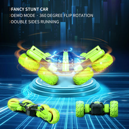 Amicool G03080R Mașină RC Offroad 4WD cu Rotire 360° și LED pentru Copii 6-12 Ani