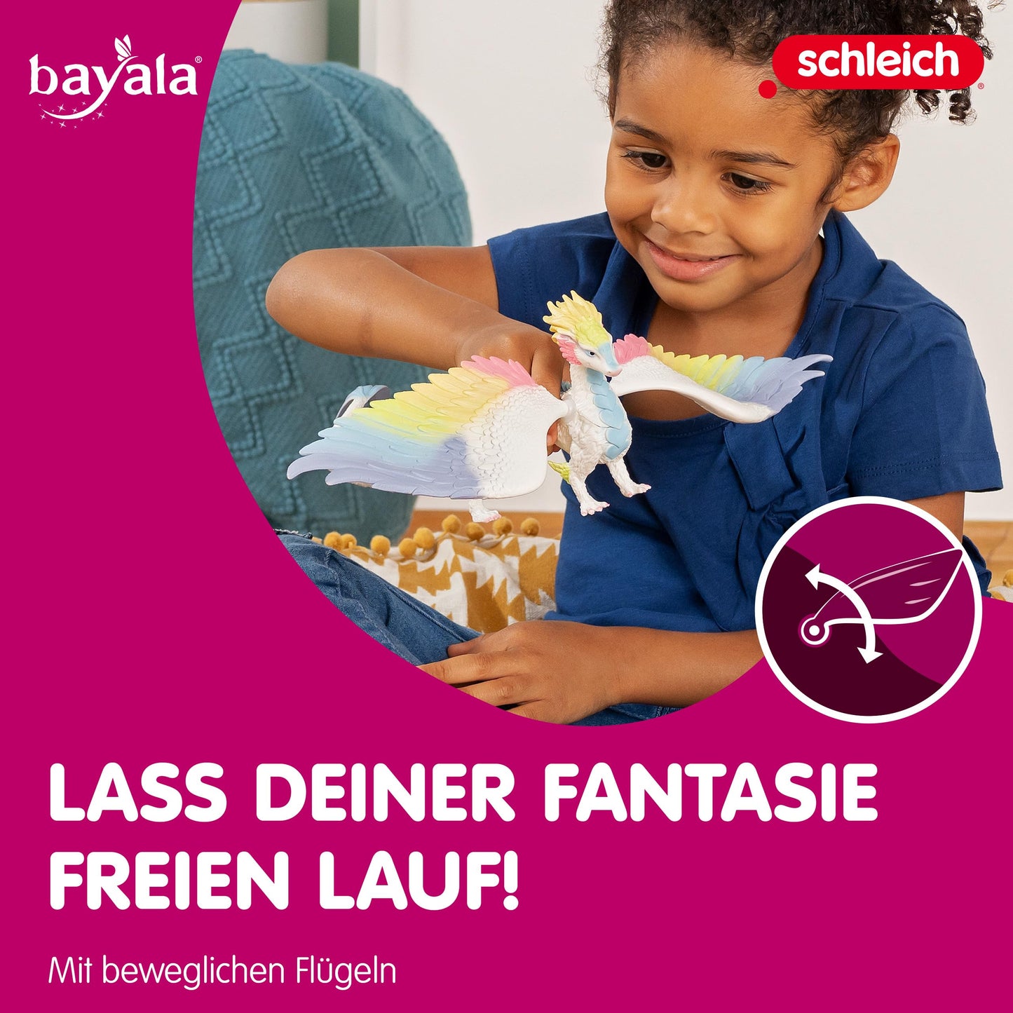 Schleich 70728 BAYALA Dragon Curcubeu, aripi 30 cm, 5+ ani