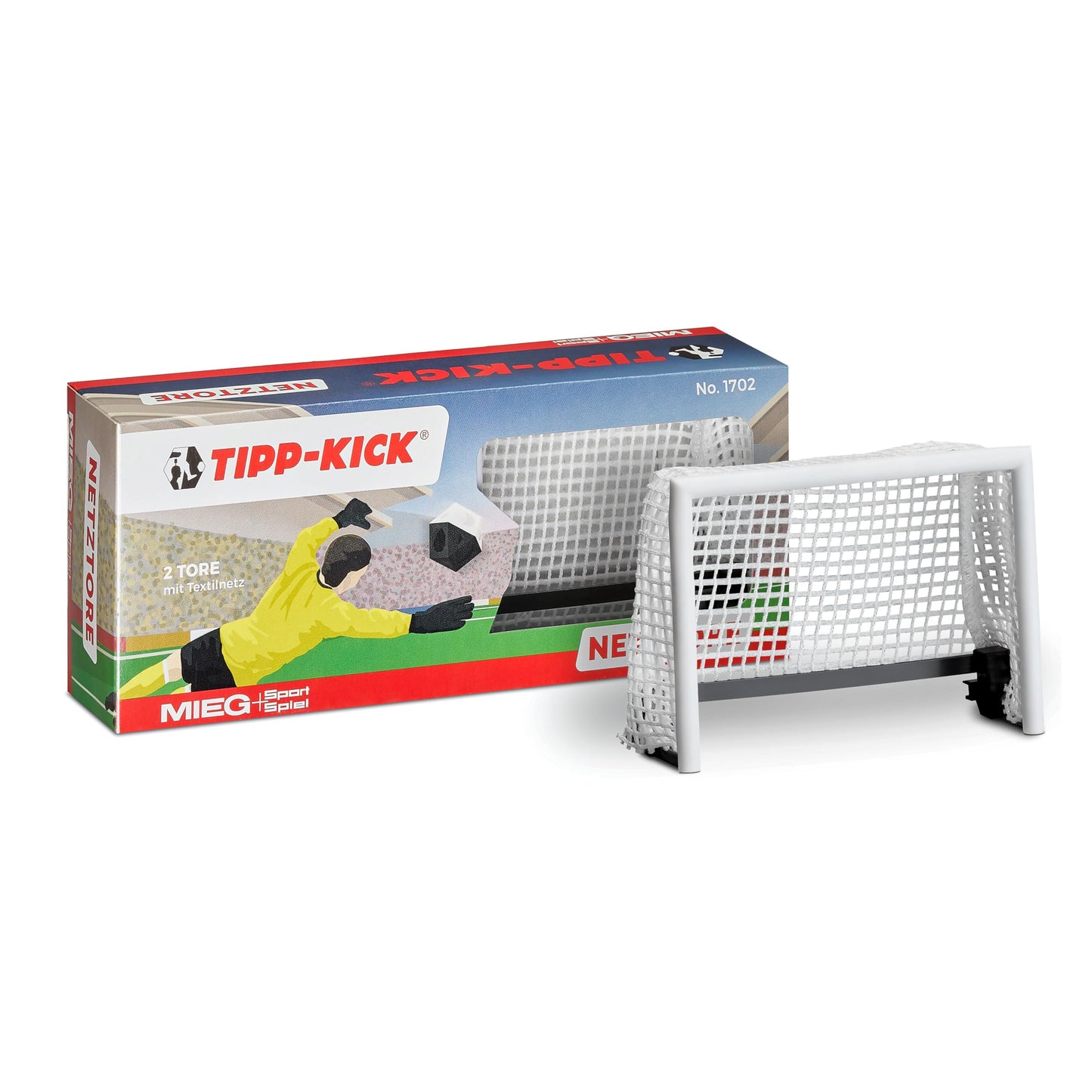 TIPP-KICK Set porți cu plasă, 2 piese, accesorii joc fotbal de masă