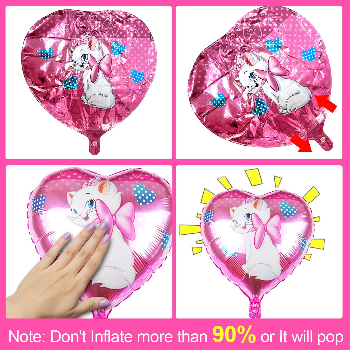 miazcww WB46 Set de decorare pentru petrecere de ziua de naștere Marie 81 piese