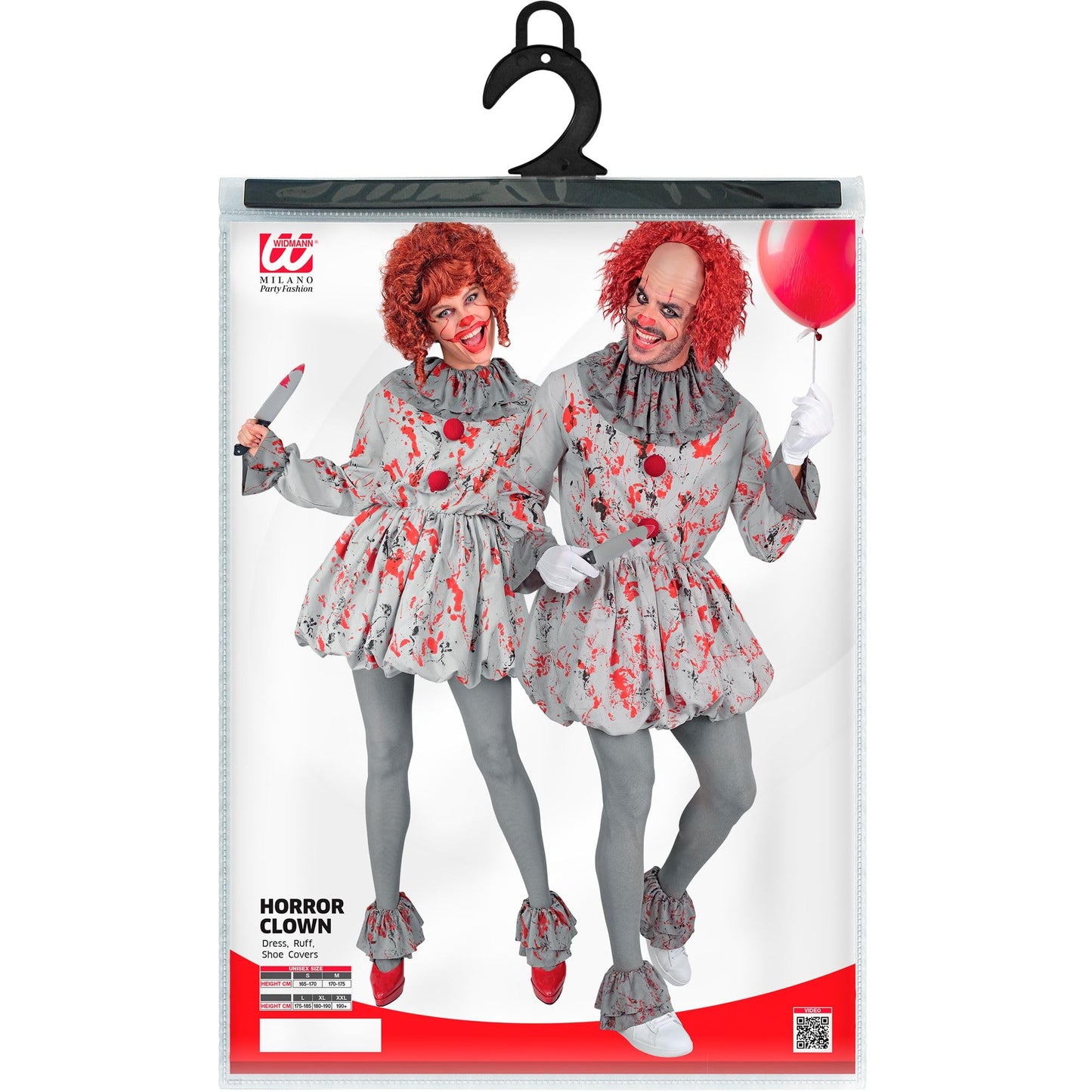 Widmann Costum Clovn Horror Vintage, Halloween