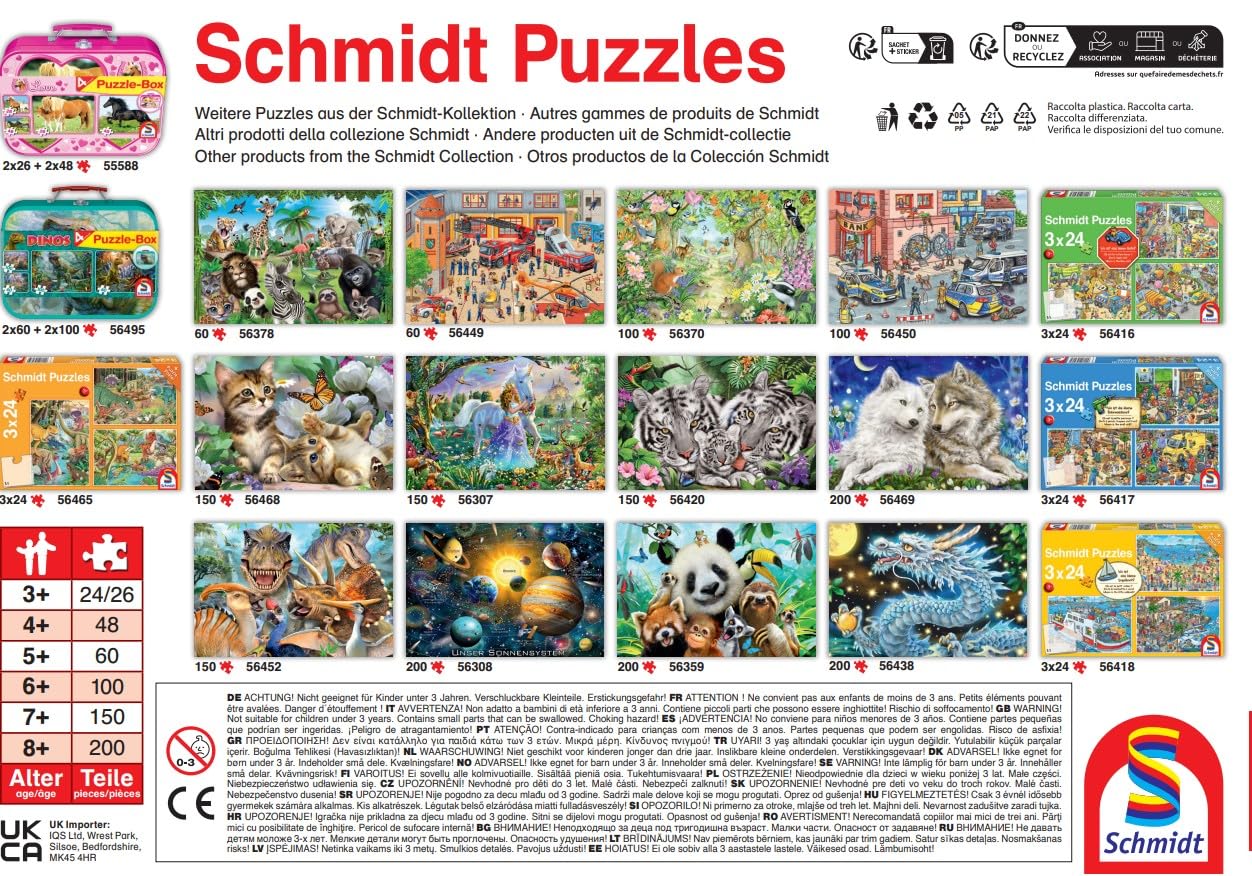 Puzzle pentru copii Schmidt Spiele 56359 Einfach tierisch, 200 piese