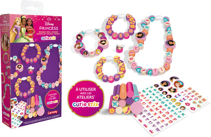 CUTIE STIX - Pachet de Reumplere Disney Princess - Nou - Creează-ți Stix cu Tabla de Tatuaje - Realizează o Colecție de Bijuterii Disney Princess - Activitate Creativă pentru Copii de la 6 Ani