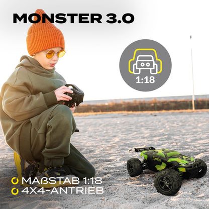 Overmax X-Monster 3.0 Masina RC 1:18, 45 km/h, 4WD