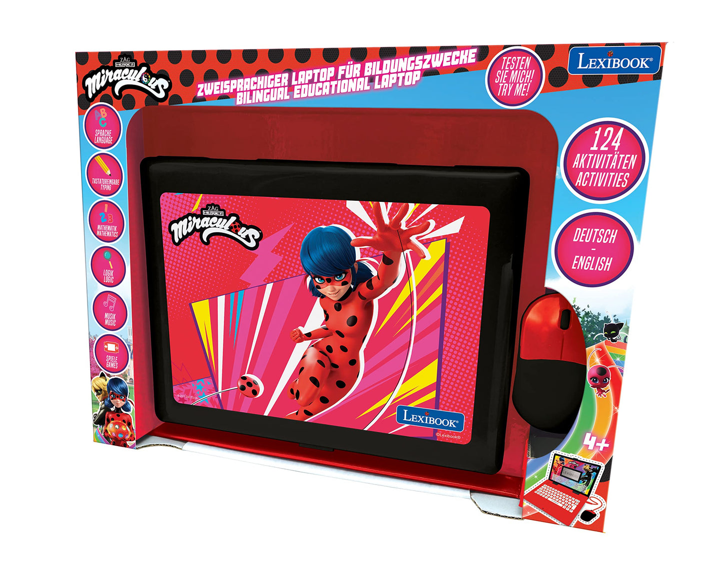 Lexibook Miraculous Laptop bilingv 124 activități EN/DE