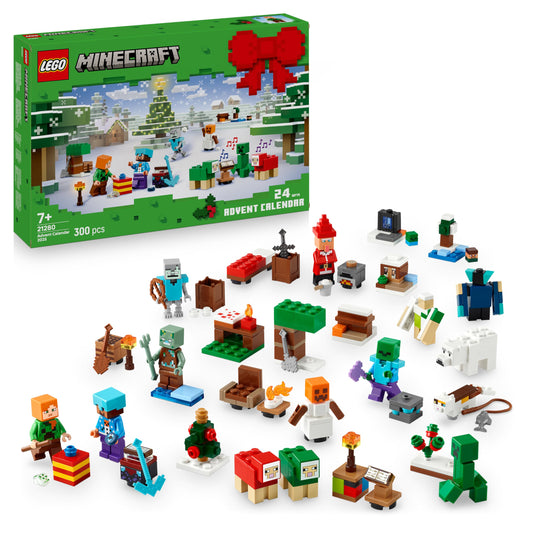 LEGO 21280 Minecraft Calendar Advent 2025, 24 surprize, 7+