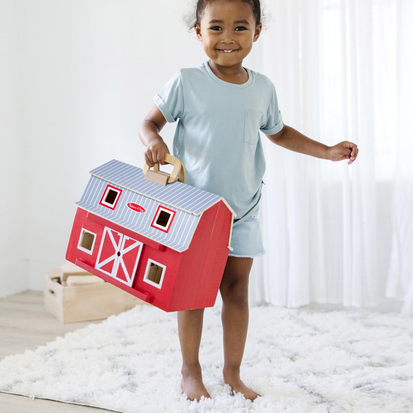 Melissa & Doug 3700 Grajd din lemn pliabil, 3+ ani