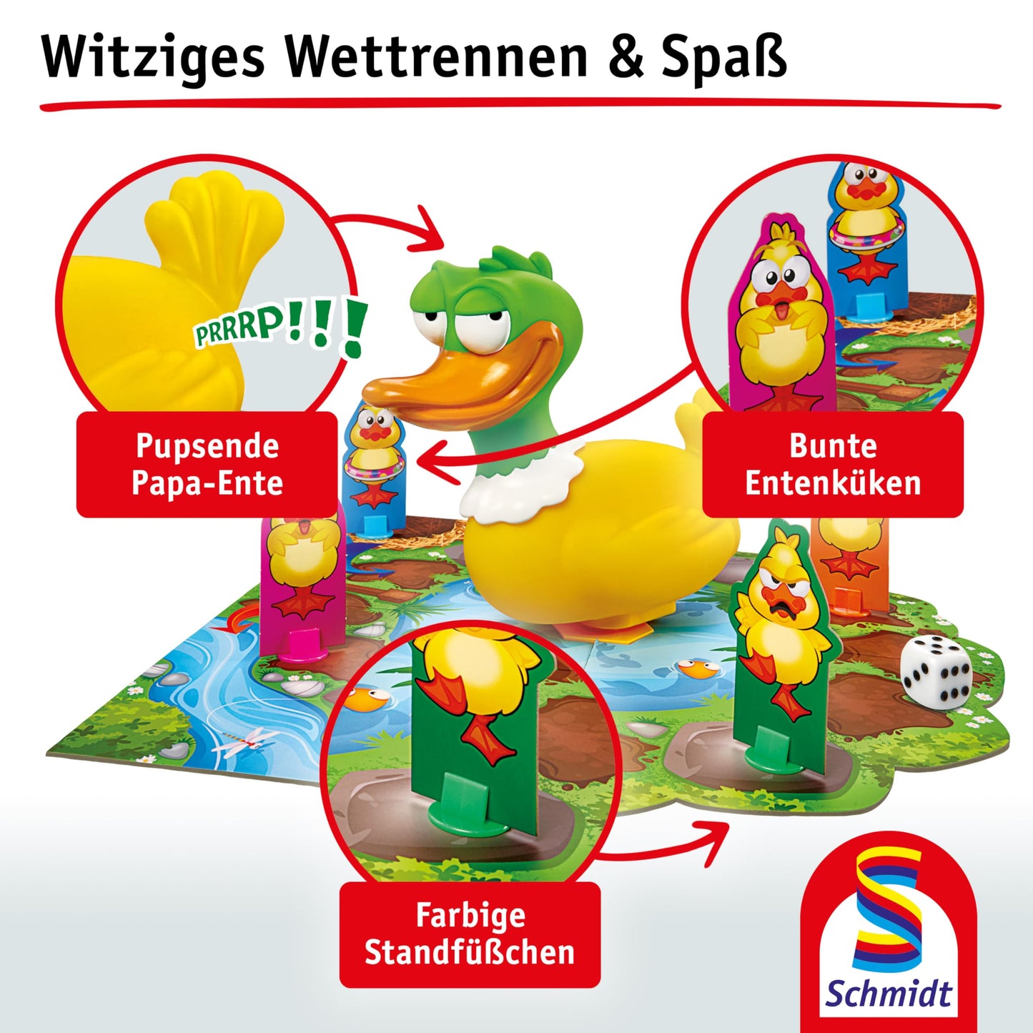 Schmidt 40665 Pupsparade Joc de actiune, 4+ ani