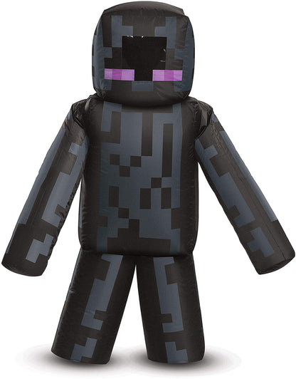 Costum gonflabil Enderman pentru Copii, Negru