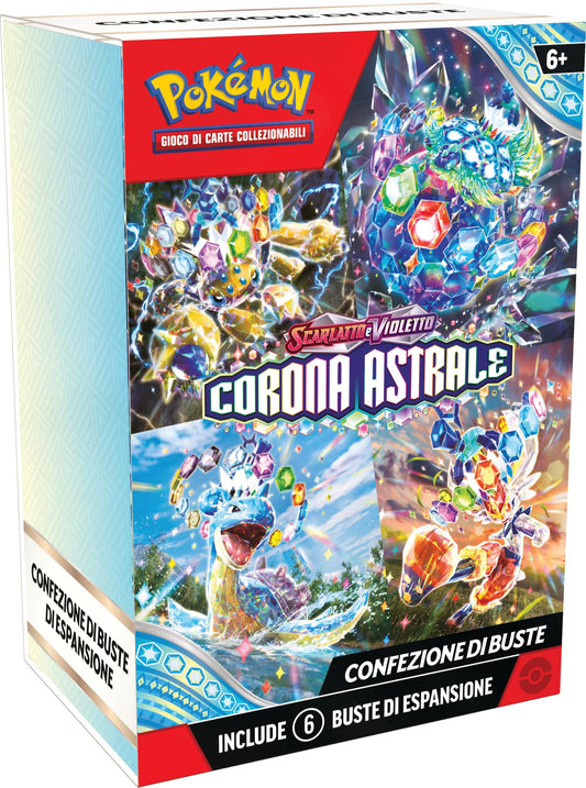Pachet de expansiune Pokémon TCG: Scarlet și Violet - Astral Crown (Șase pachete de expansiune) EXCLUSIV AMAZON