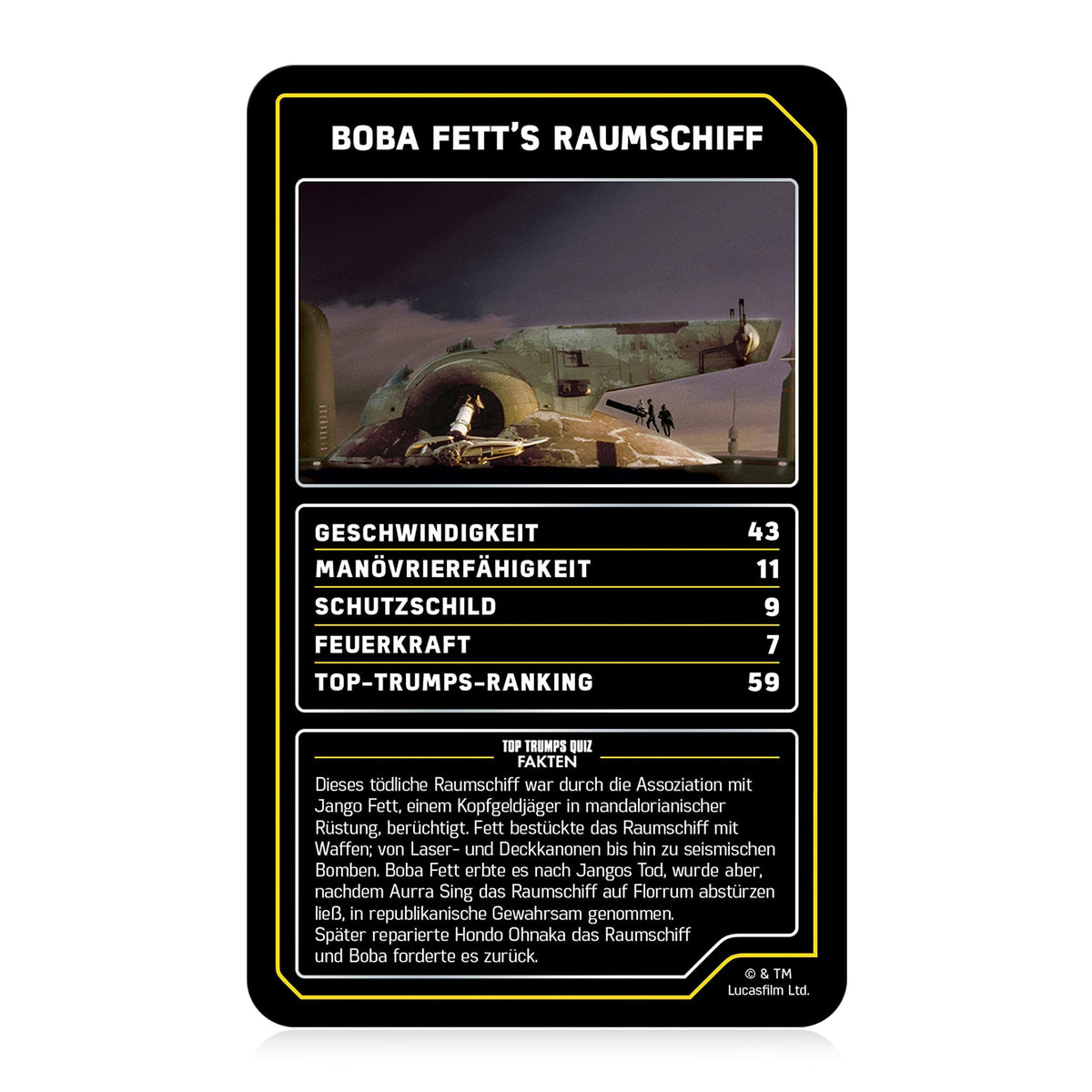 Winning Moves Top Trumps Collectables Joc de cărți Star Wars Nave spațiale 30 cărți 2+ jucători de la 6 ani (limba germană)